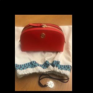 Tory Burch makeup bag red